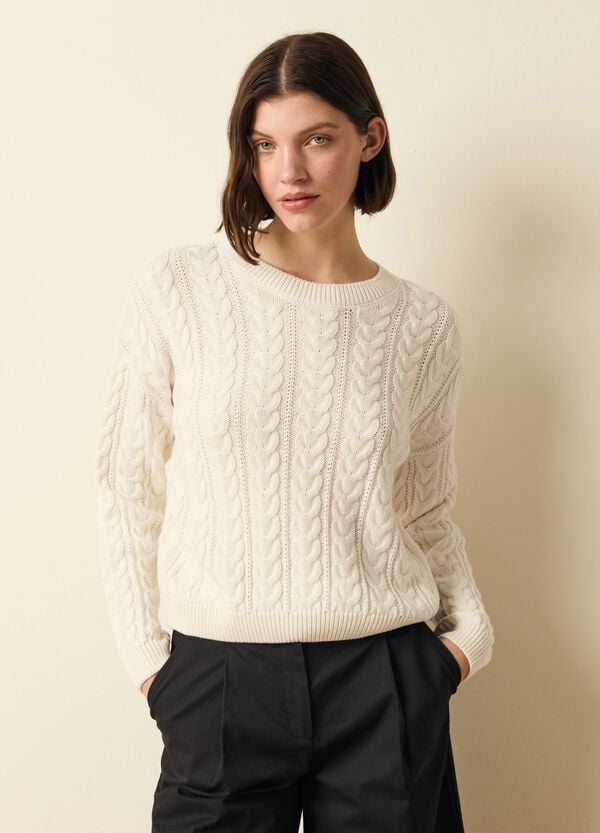 Ovs Pullover a trecce con scollo rotondo