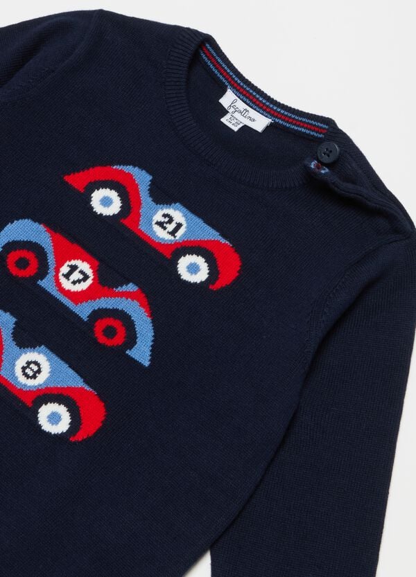 Ovs Pullover Con Disegno Jacquard Macchinine