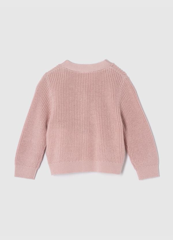 Ovs Pullover Con Scollo A V E Patch Orsetto Bouclé