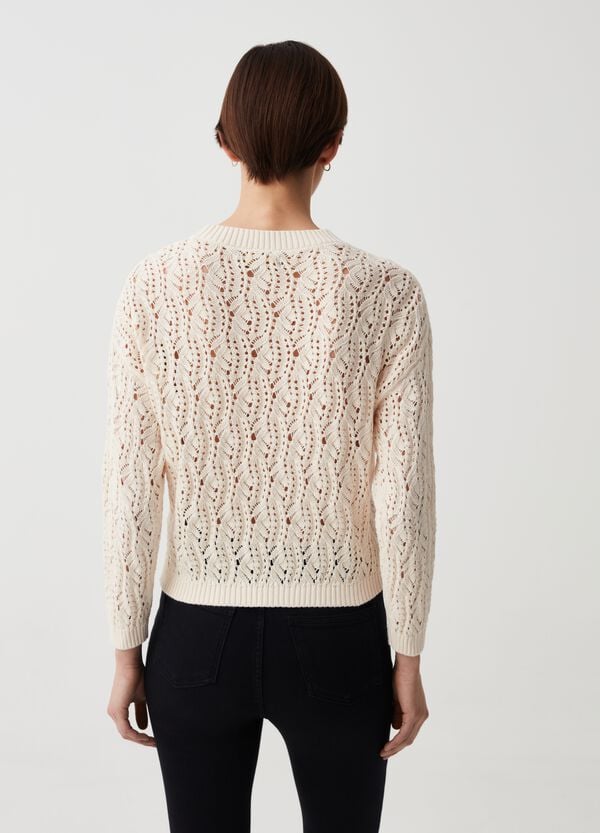 Ovs Pullover Crochet Con Trama Forata