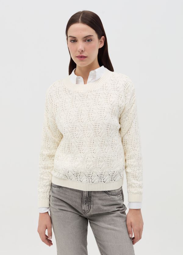 Ovs Pullover Crochet Girocollo