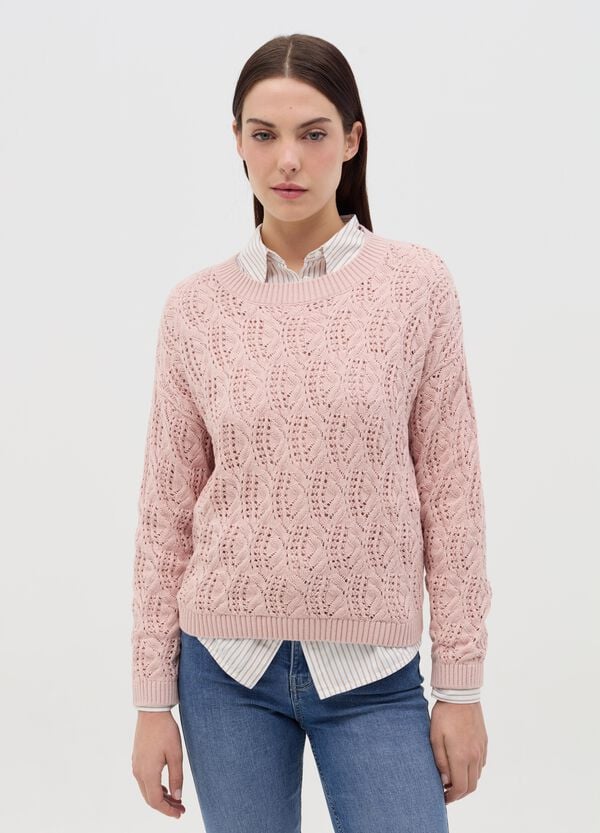 Ovs Pullover crochet girocollo