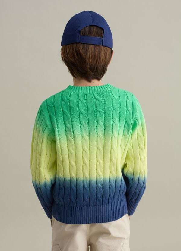 Ovs Pullover Dip Dye Con Lavorazione A Trecce