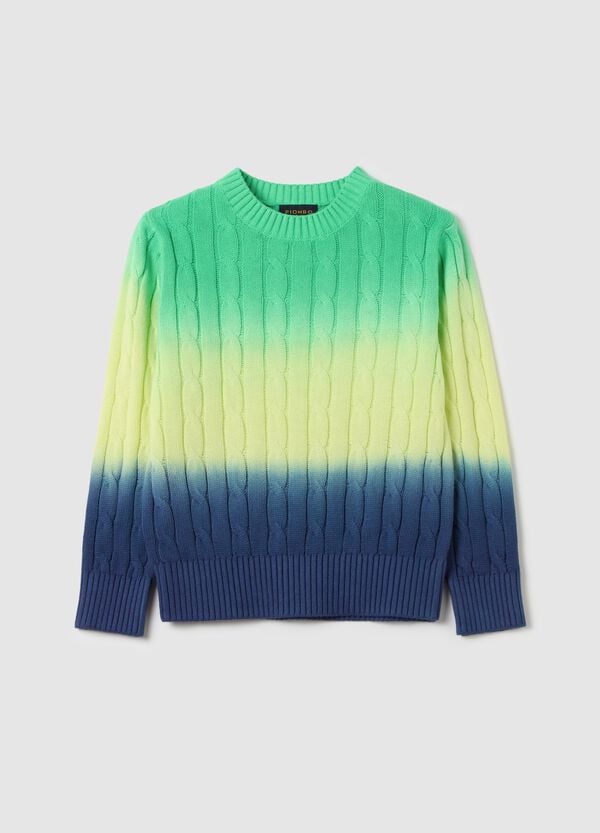 Ovs Pullover Dip Dye Con Lavorazione A Trecce