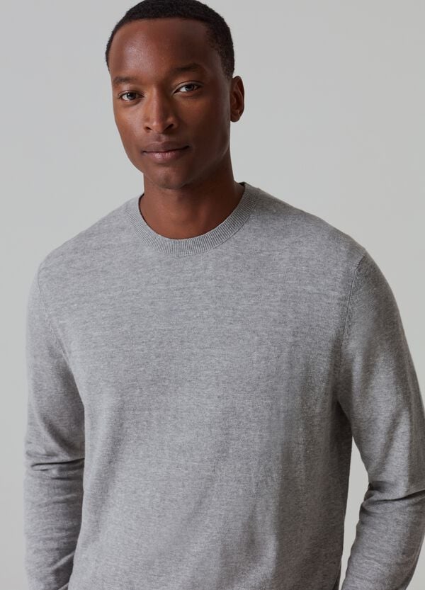 Ovs Pullover Girocollo In Cotone E Lino