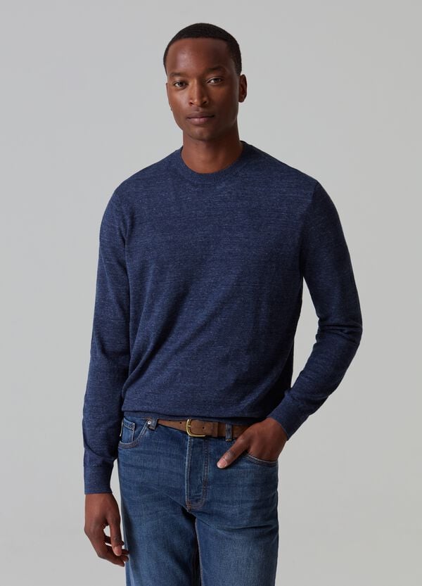 Ovs Pullover girocollo in cotone e lino
