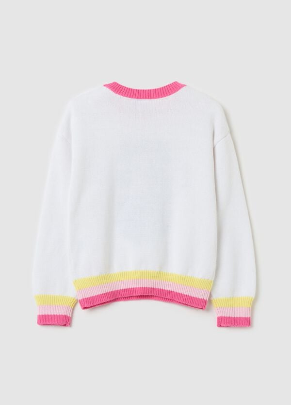 Ovs Pullover In Cotone Con Disegno Minnie Jacquard