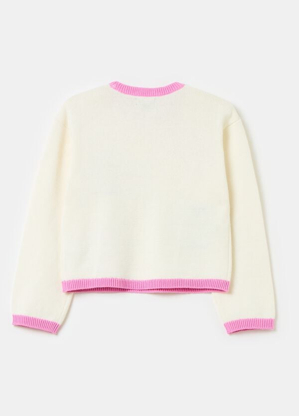 Ovs Pullover In Cotone Con Fiori Jacquard