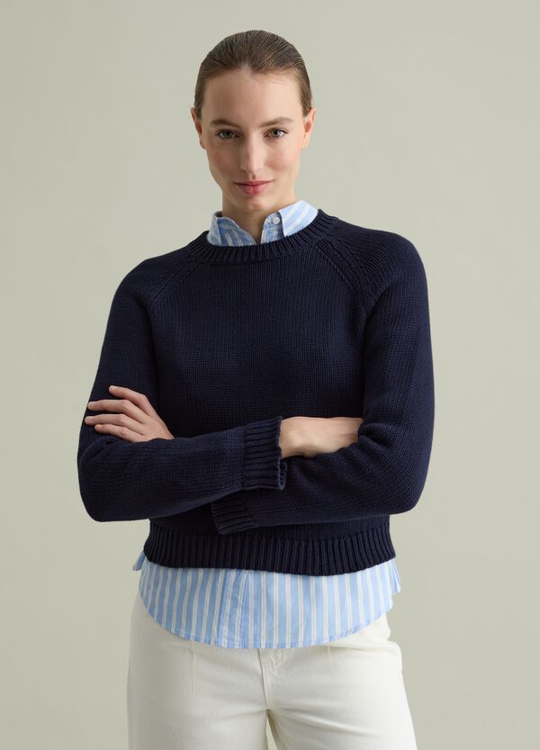 Ovs Pullover in cotone con maniche raglan