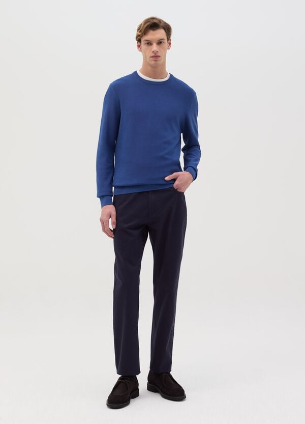 Ovs Pullover In Cotone Con Micro Trama