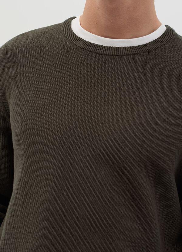 Ovs Pullover In Cotone Con Micro Trama