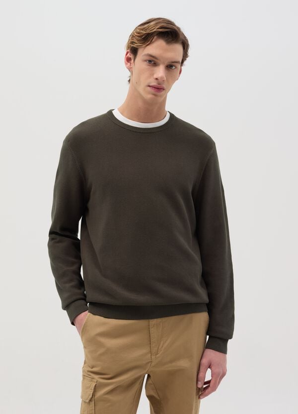 Ovs Pullover in cotone con micro trama