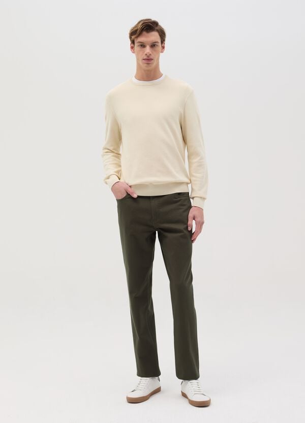 Ovs Pullover In Cotone Con Micro Trama