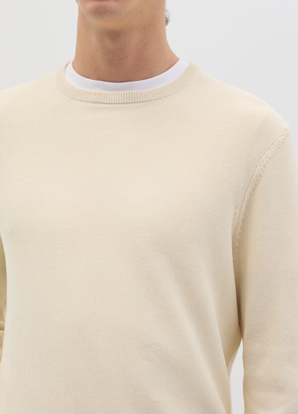 Ovs Pullover In Cotone Con Micro Trama