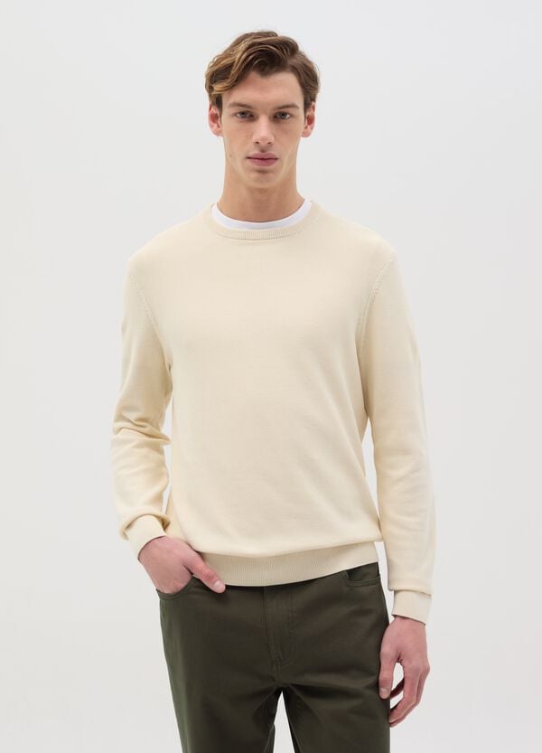 Ovs Pullover in cotone con micro trama