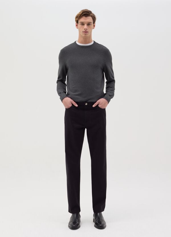 Ovs Pullover In Cotone Con Micro Trama