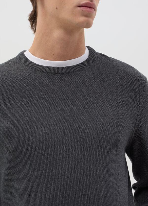Ovs Pullover In Cotone Con Micro Trama