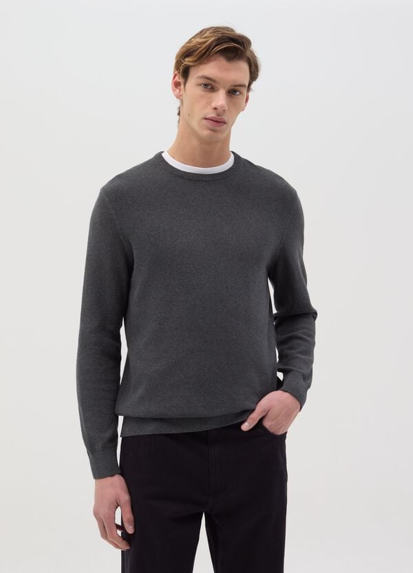 Ovs Pullover in cotone con micro trama