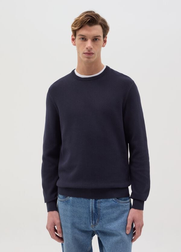 Ovs Pullover In Cotone Con Micro Trama