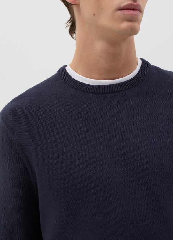 Ovs Pullover In Cotone Con Micro Trama