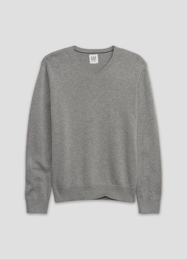 Ovs Pullover in cotone con scollo a V