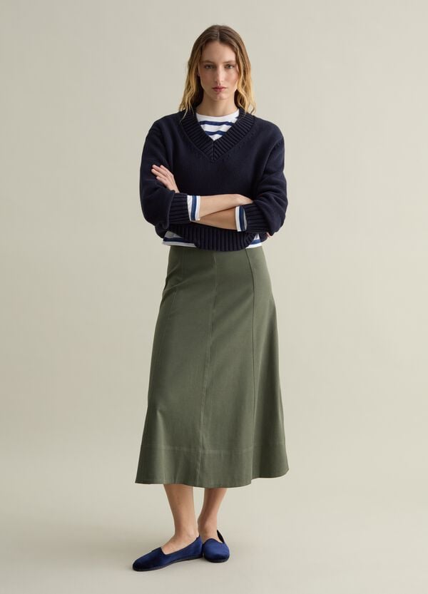 Ovs Pullover In Cotone Con Scollo A V