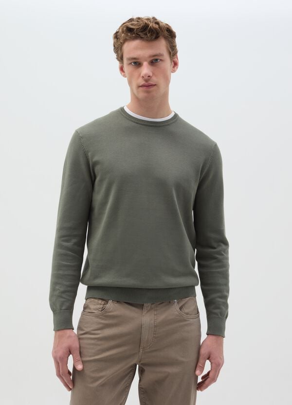 Ovs Pullover In Cotone Con Scollo Rotondo