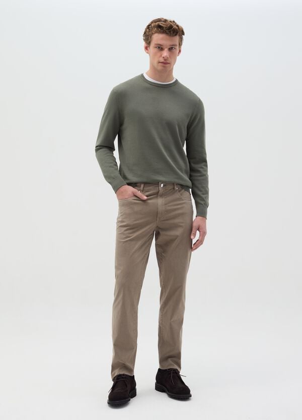 Ovs Pullover in cotone con scollo rotondo