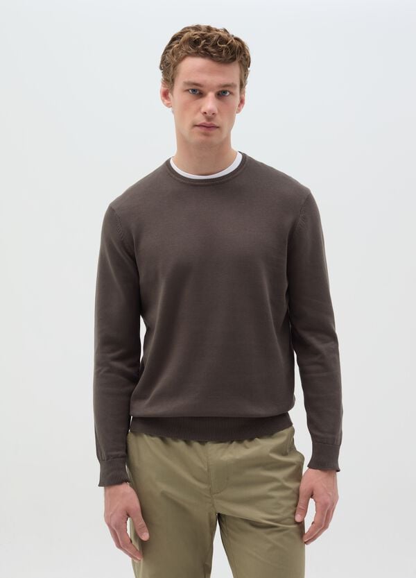 Ovs Pullover In Cotone Con Scollo Rotondo
