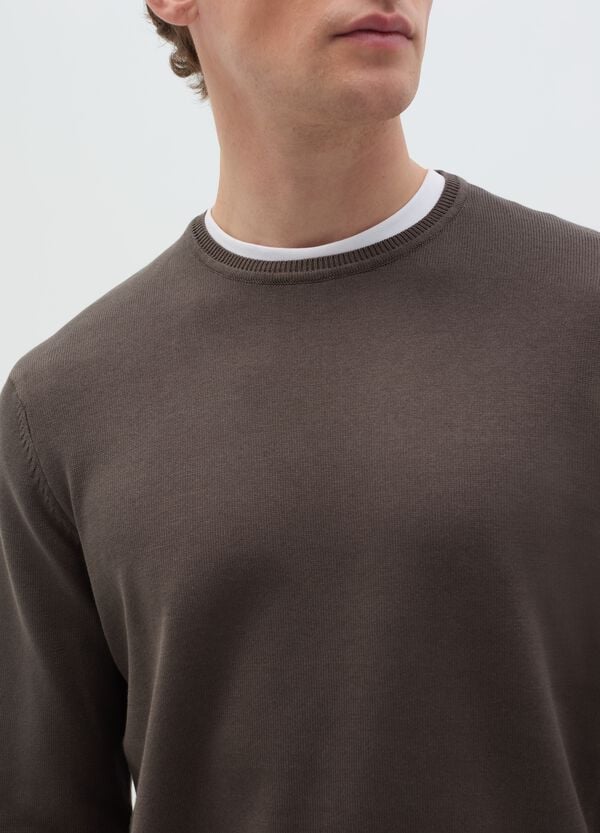 Ovs Pullover In Cotone Con Scollo Rotondo