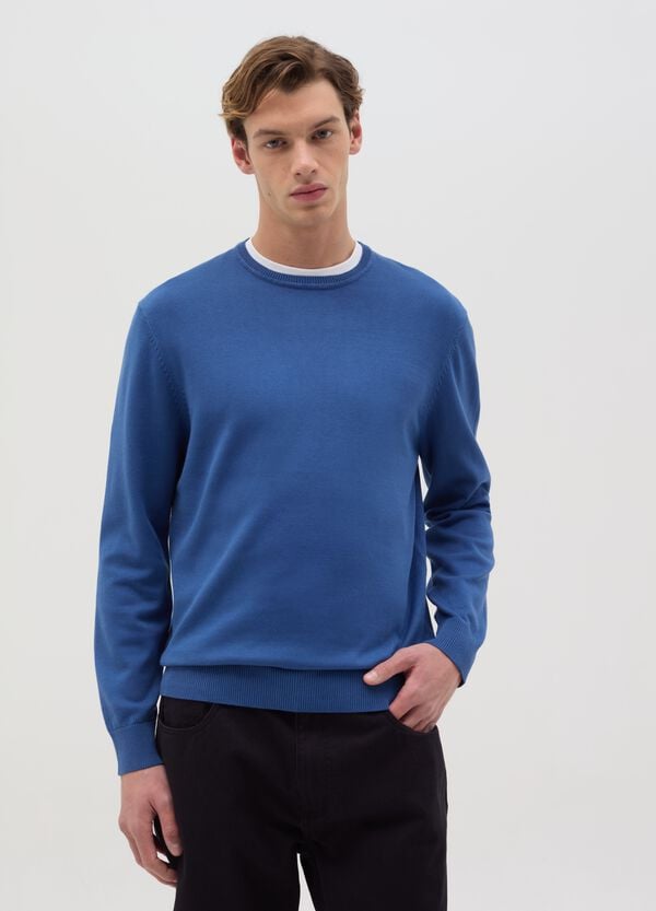 Ovs Pullover in cotone con scollo rotondo