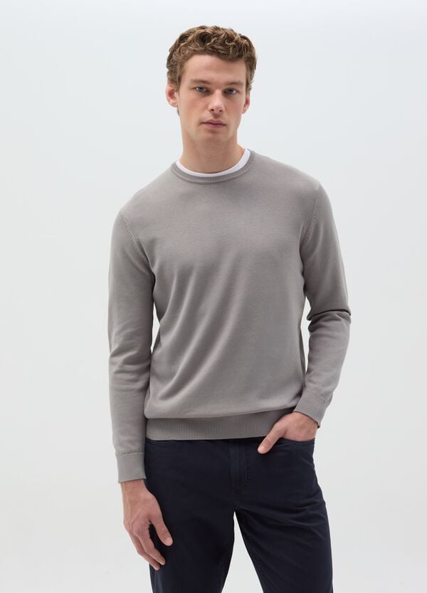 Ovs Pullover In Cotone Con Scollo Rotondo