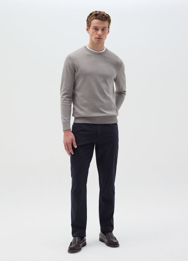 Ovs Pullover in cotone con scollo rotondo
