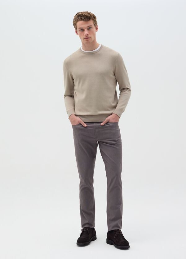 Ovs Pullover in cotone con scollo rotondo