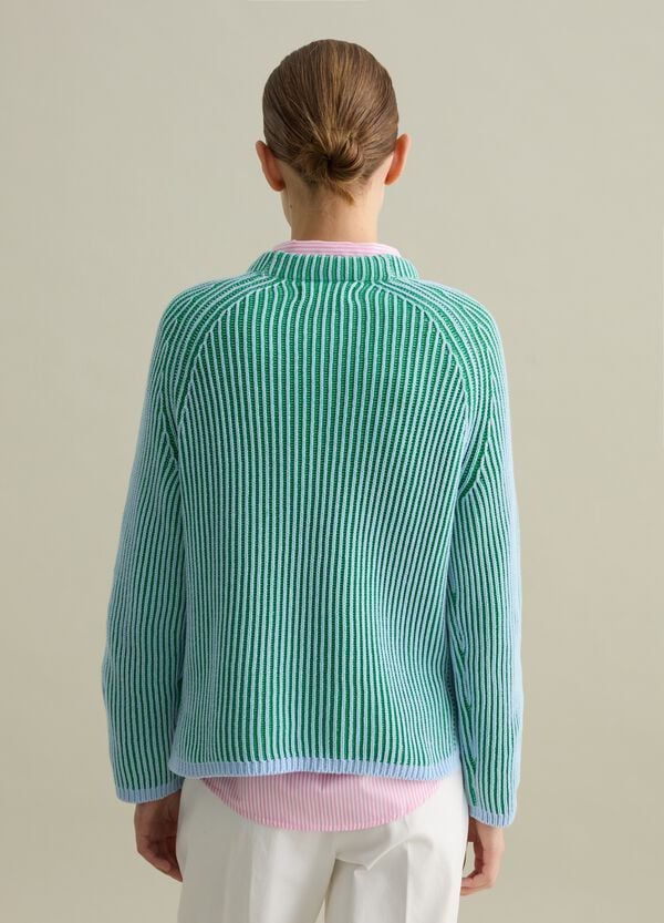 Ovs Pullover In Cotone Con Trama A Righe