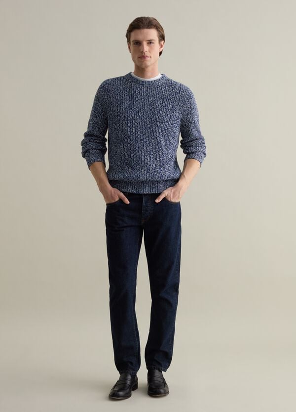 Ovs Pullover In Cotone Con Trama Bicolore