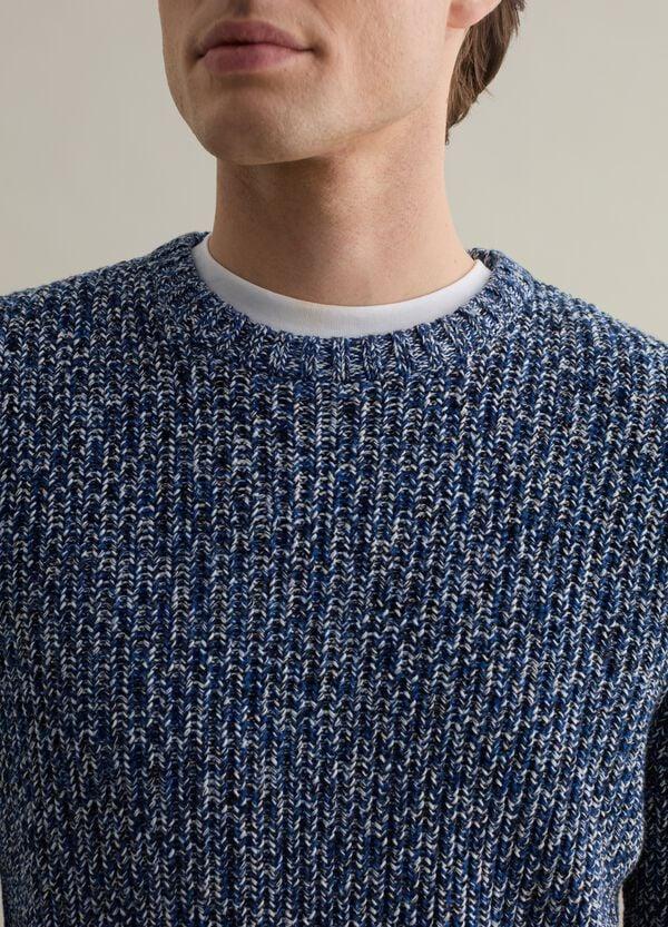 Ovs Pullover In Cotone Con Trama Bicolore