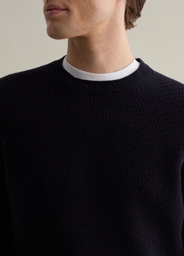 Ovs Pullover In Cotone Con Trama Lavorata