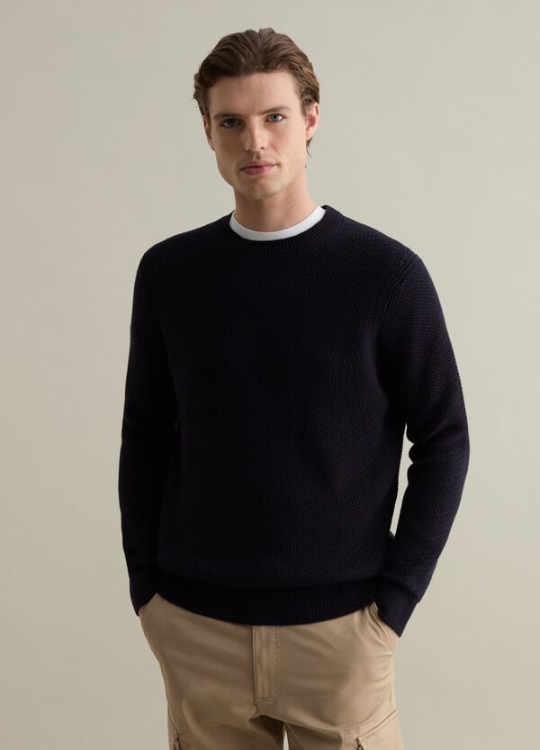 Ovs Pullover in cotone con trama lavorata