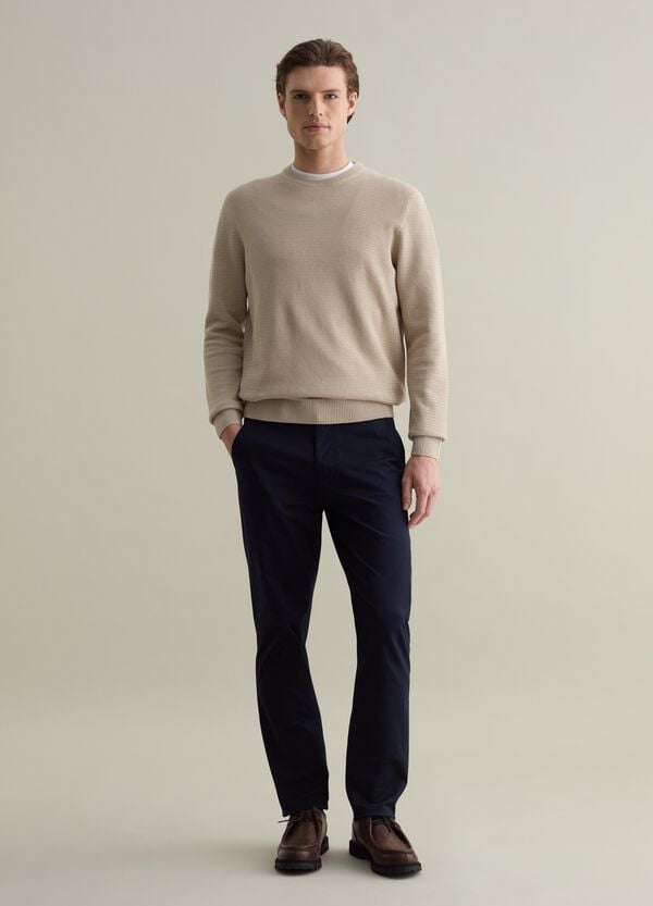 Ovs Pullover In Cotone Con Trama Ondulata