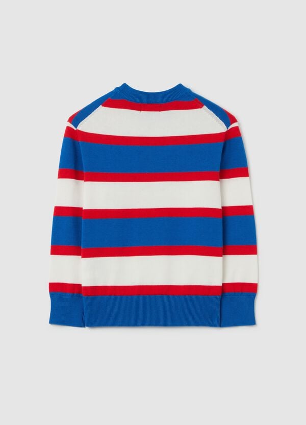 Ovs Pullover In Cotone In Fantasia A Righe