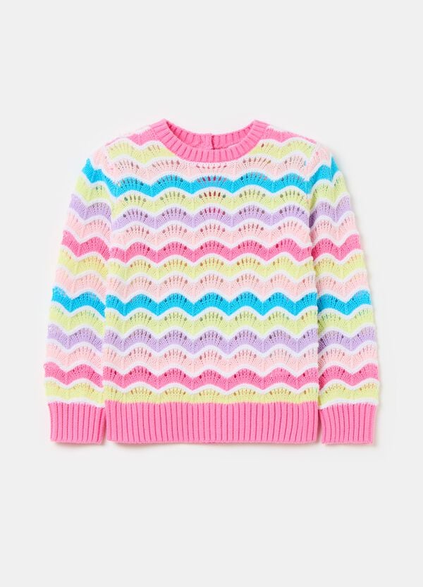 Ovs Pullover in cotone lavorazione traforata