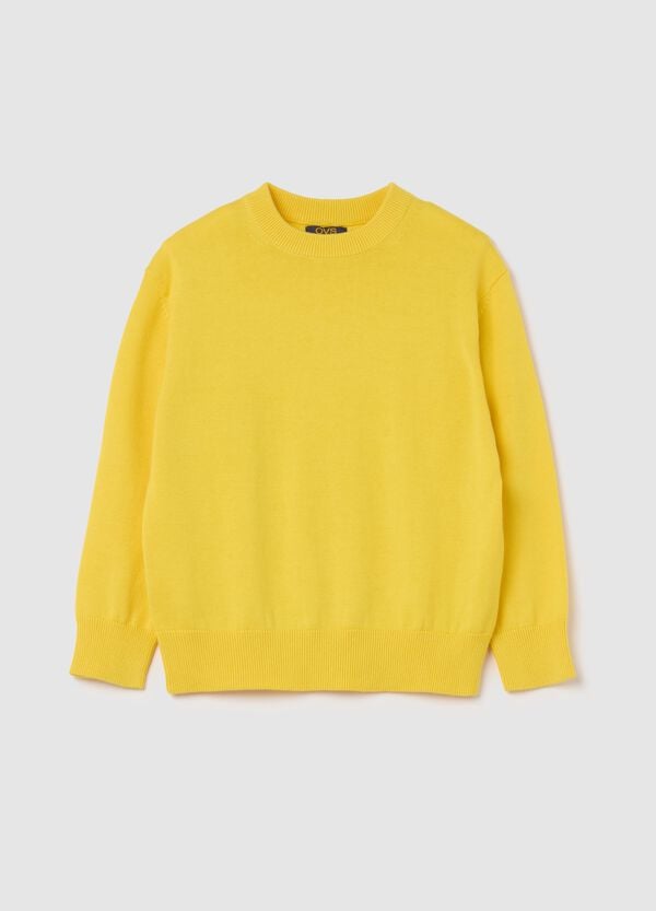 Ovs Pullover in cotone tinta unita