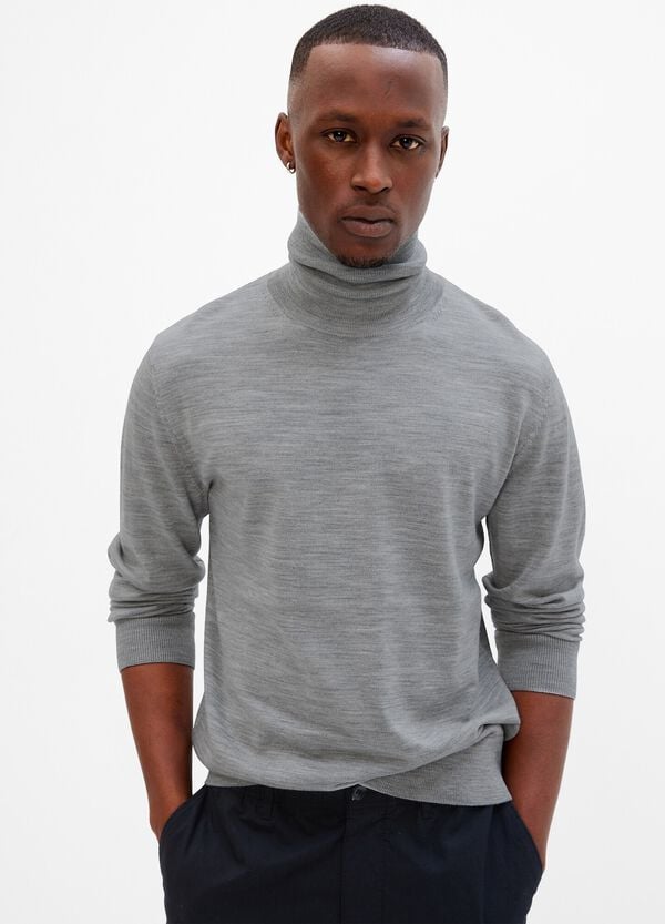 Ovs Pullover in lana merino a collo alto
