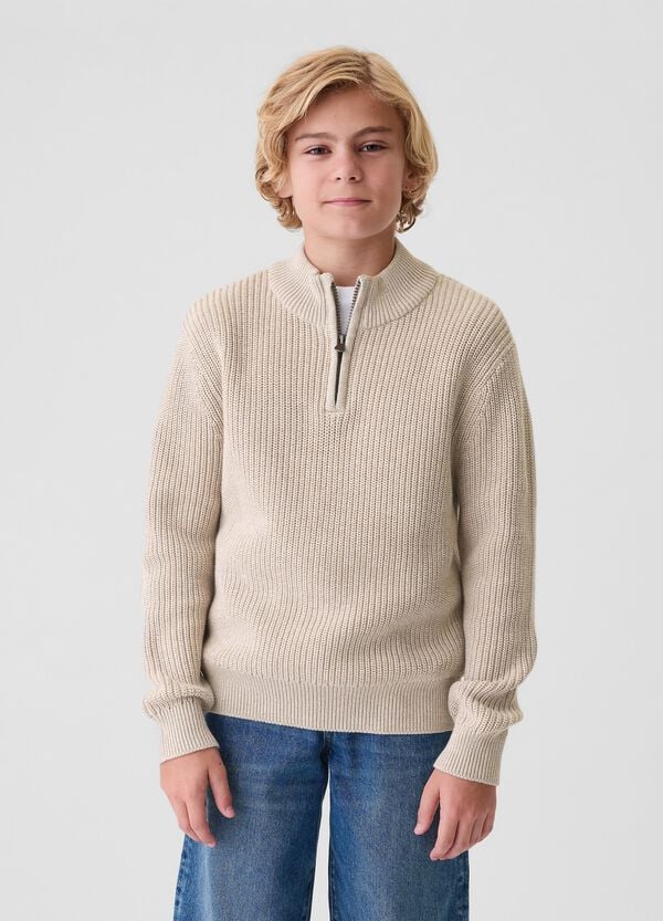 Ovs Pullover mock neck con mezza zip