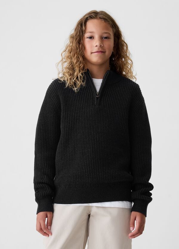 Ovs Pullover mock neck con mezza zip