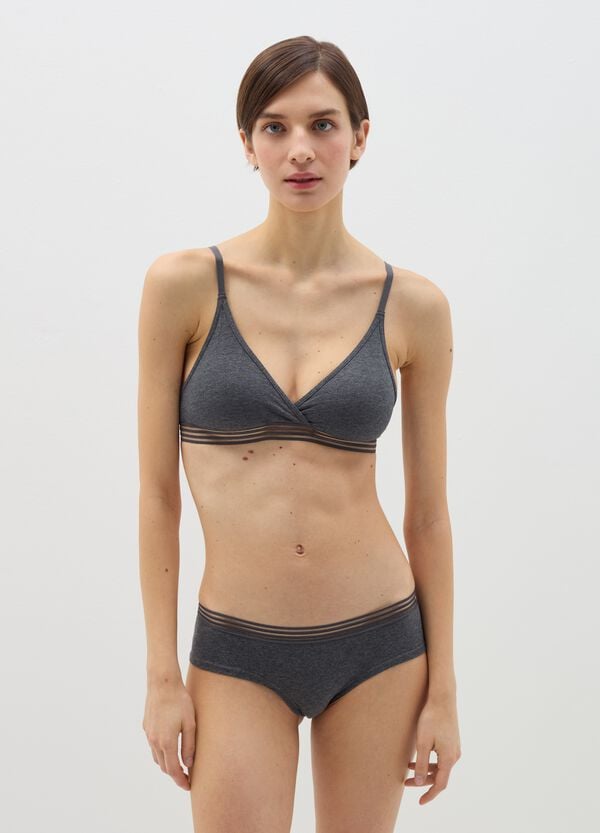 Ovs Reggiseno a triangolo soft in cotone stretch