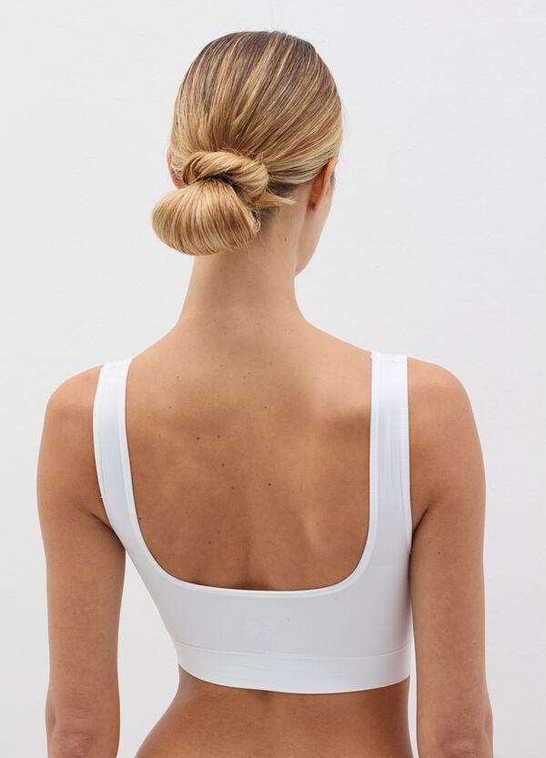 Ovs Reggiseno Bralette Bianco In Microfibra