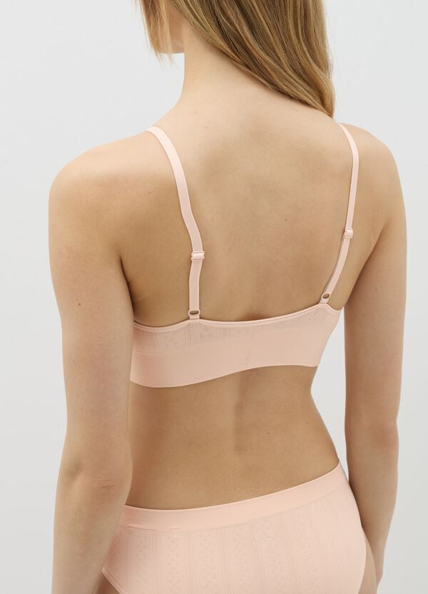 Ovs Reggiseno Bralette Pointelle Spalline Sottili