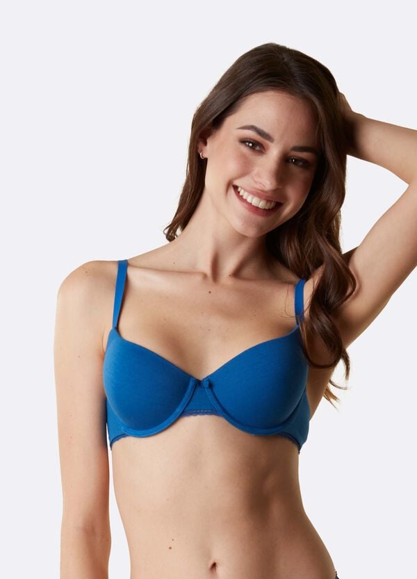 Ovs Reggiseno Cotone Elasticizzato Blu LOVABLE